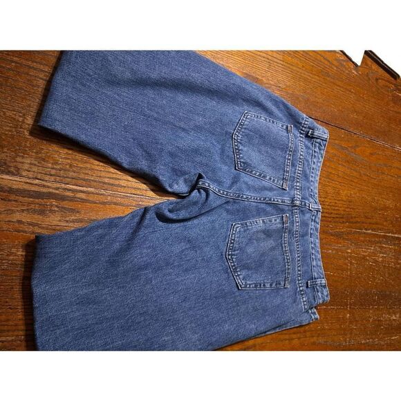 Size 12 Long Lee Riveted Ultimate 5 Mid Rise Denim Blue Jeans with Pockets - Picture 4 of 4